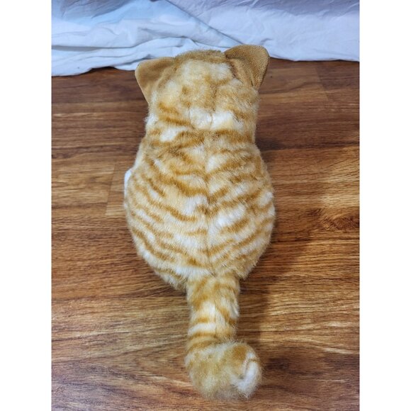 Folkmanis Puppet Orange Cat Tabby Kitten Hand Realistic Plush Furry Stripes - Picture 4 of 5